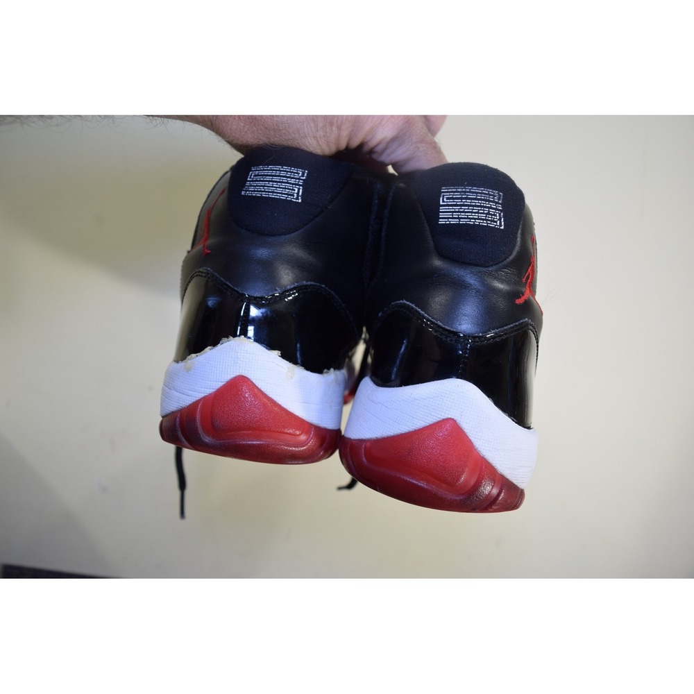 Nike 2012 Air Jordan 11 Retro Bred Patent 378037-010 MENS 12 NEED SOLES REGLUED - Picture 4 of 16